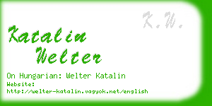 katalin welter business card